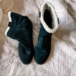 Sole Society Black Suede Ankle Boots